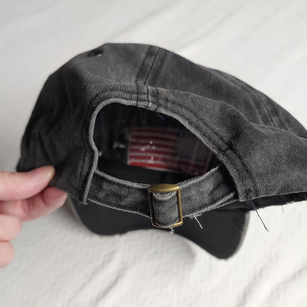 Black Cap with American Flag Patch NWT - Picture 2 of 4